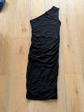 Helmut Lang Women’s One-Shoulder stretch jersey Black Dress